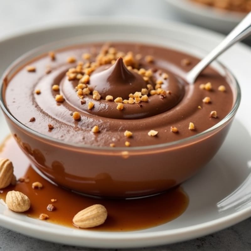 Silky Chocolate Protein Pudding with Peanut Butter Swirl