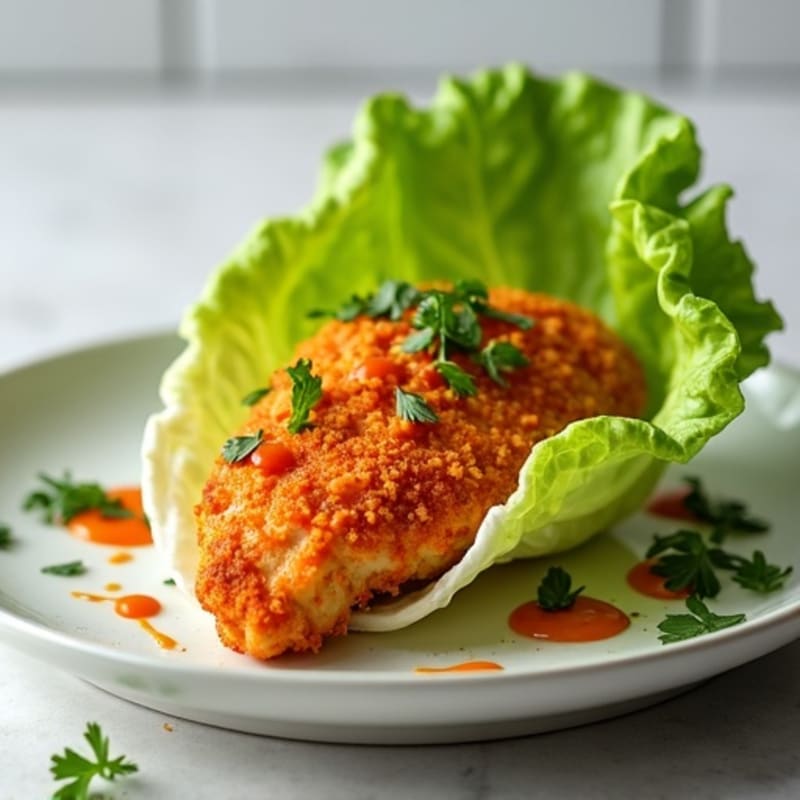 Crispy Buffalo Chicken Lettuce Wrap
