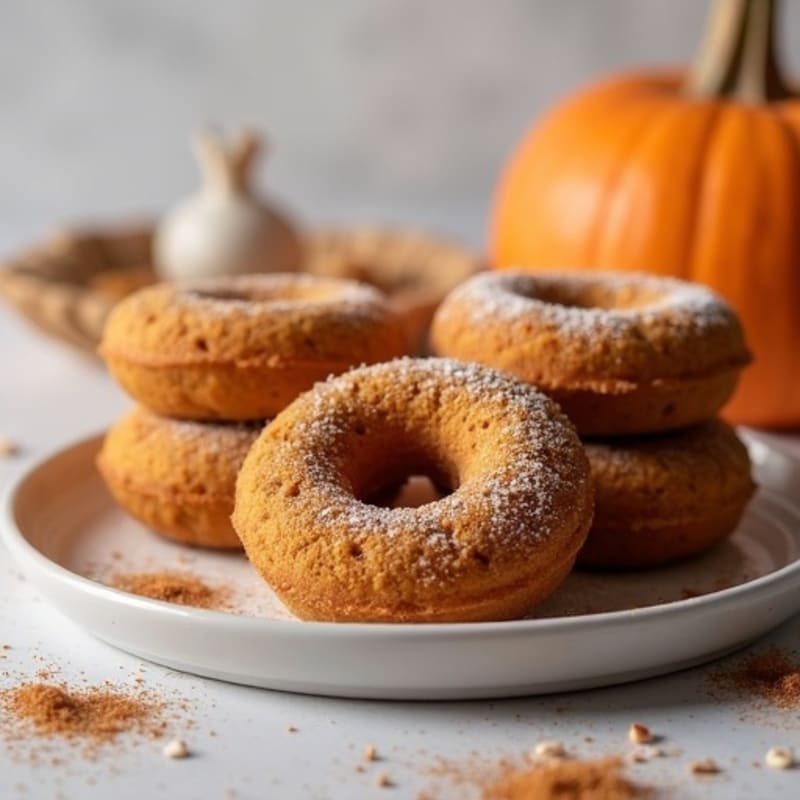 Pumpkin Spice Baked Protein Donuts