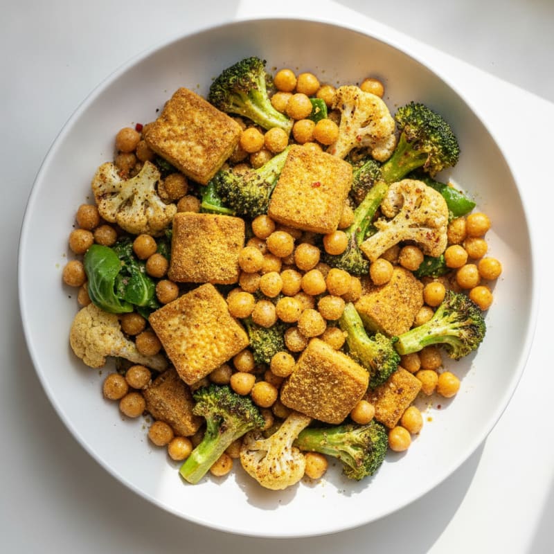 Roasted Vegetable and Chickpea Bowl