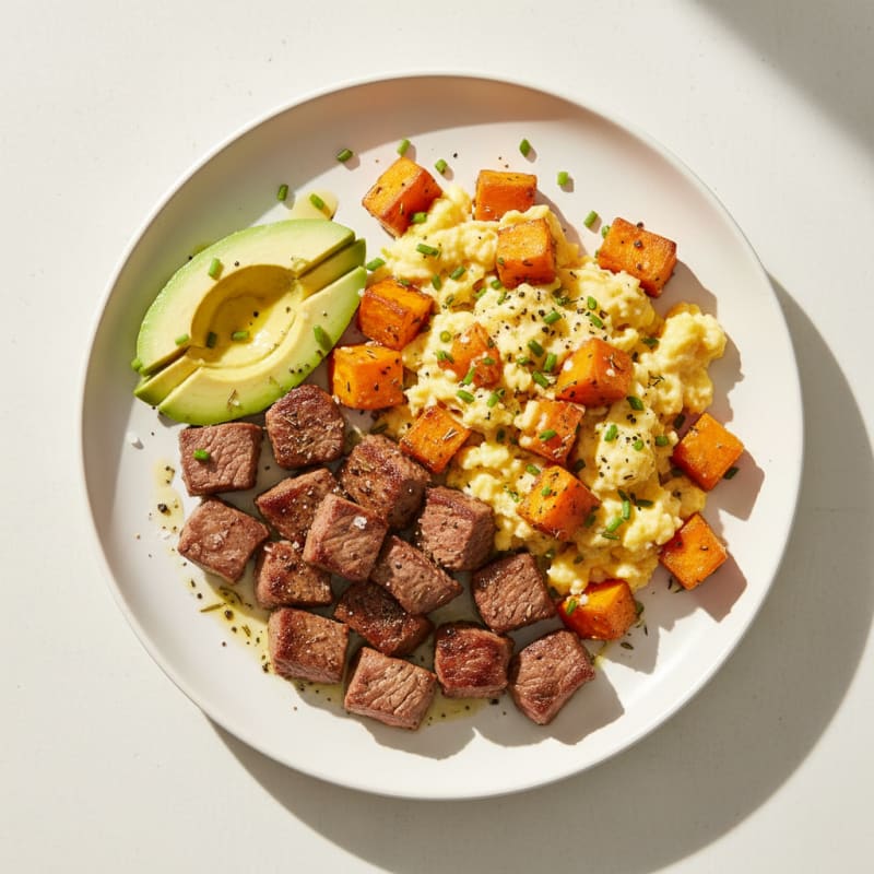 Lean Sirloin & Sweet Potato Egg Scramble