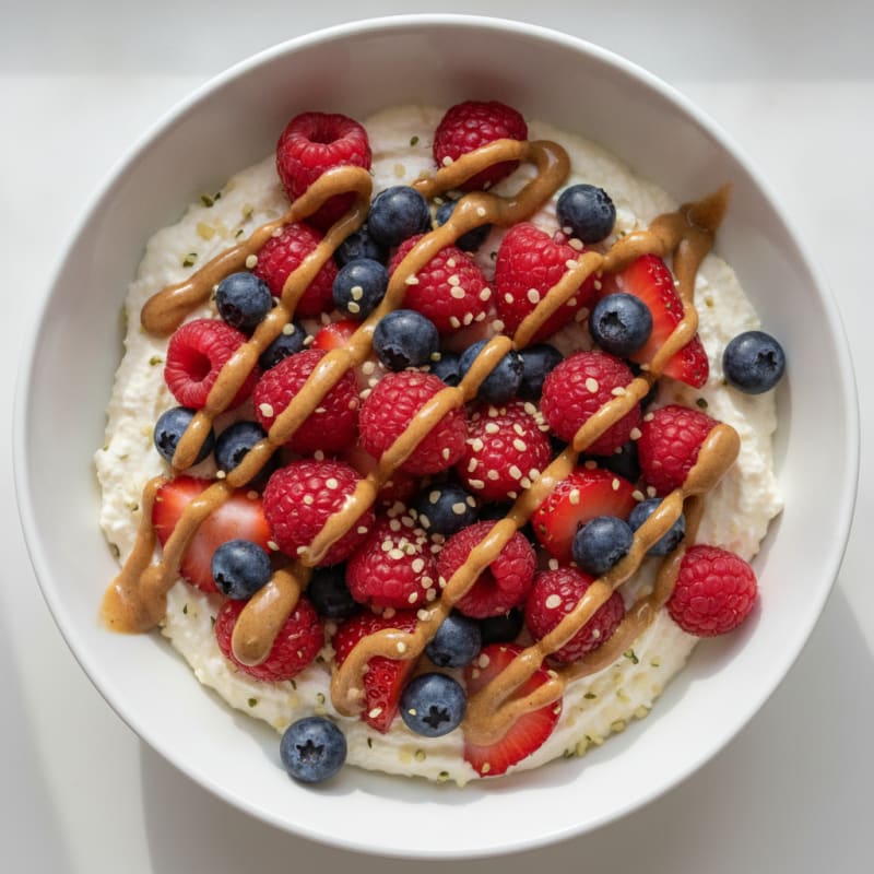 Creamy Greek Yogurt Protein Bowl with Mixed Berries
