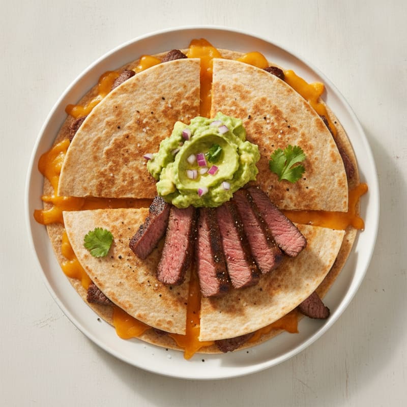 Carne Asada Quesadillas with Guacamole