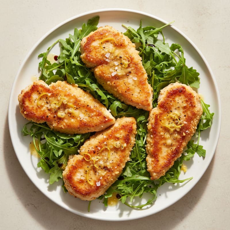 Crispy Pan-Seared Chicken Cutlets with Lemon
