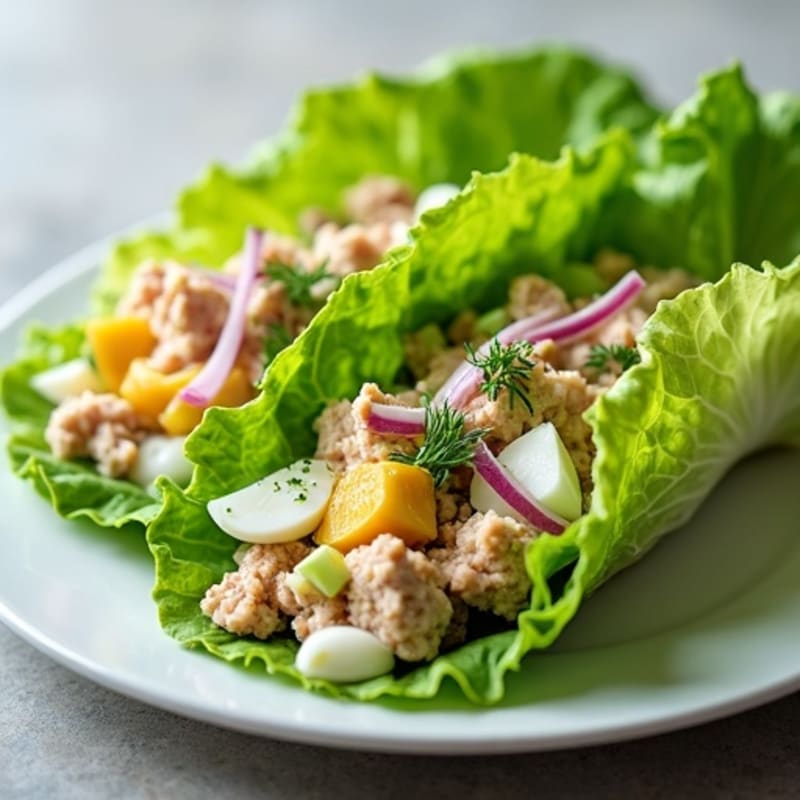 Fresh Herb Tuna Salad Lettuce Wraps