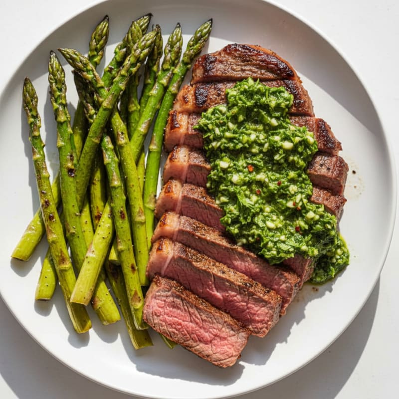 Smoky Grilled Steak with Zesty Chimichurri