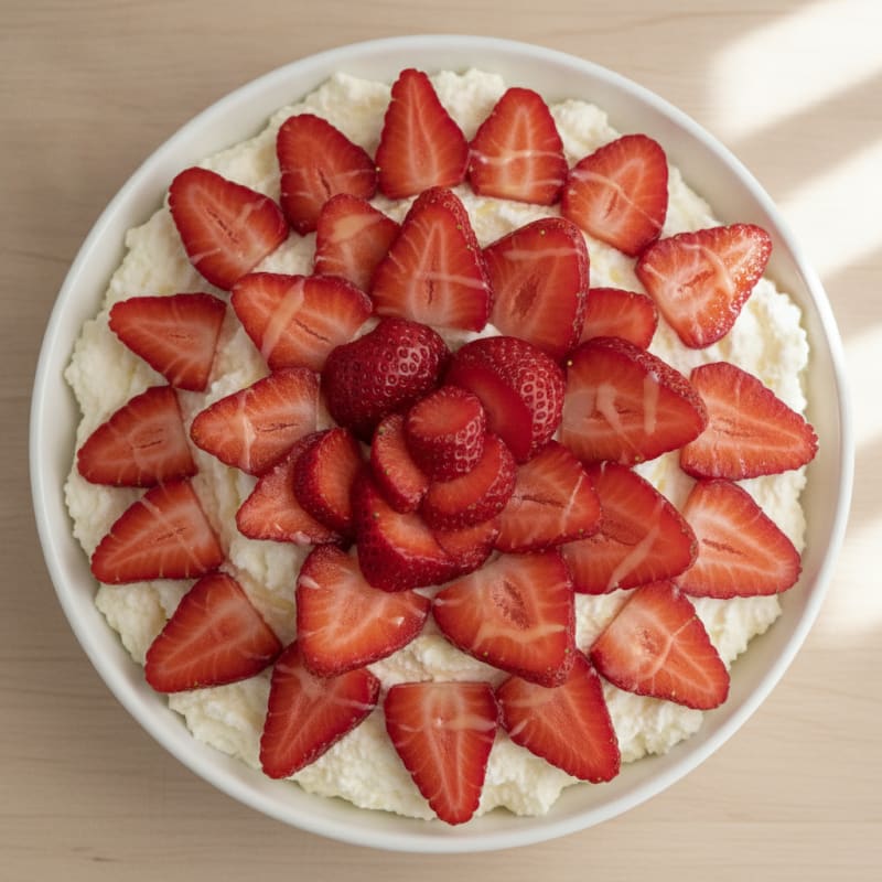 Cottage Cheese Protein Whip with Fresh Strawberries
