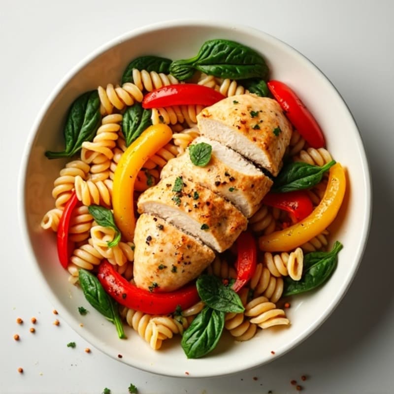 Healthy Chicken with Spicy Paprika Creamy Pasta