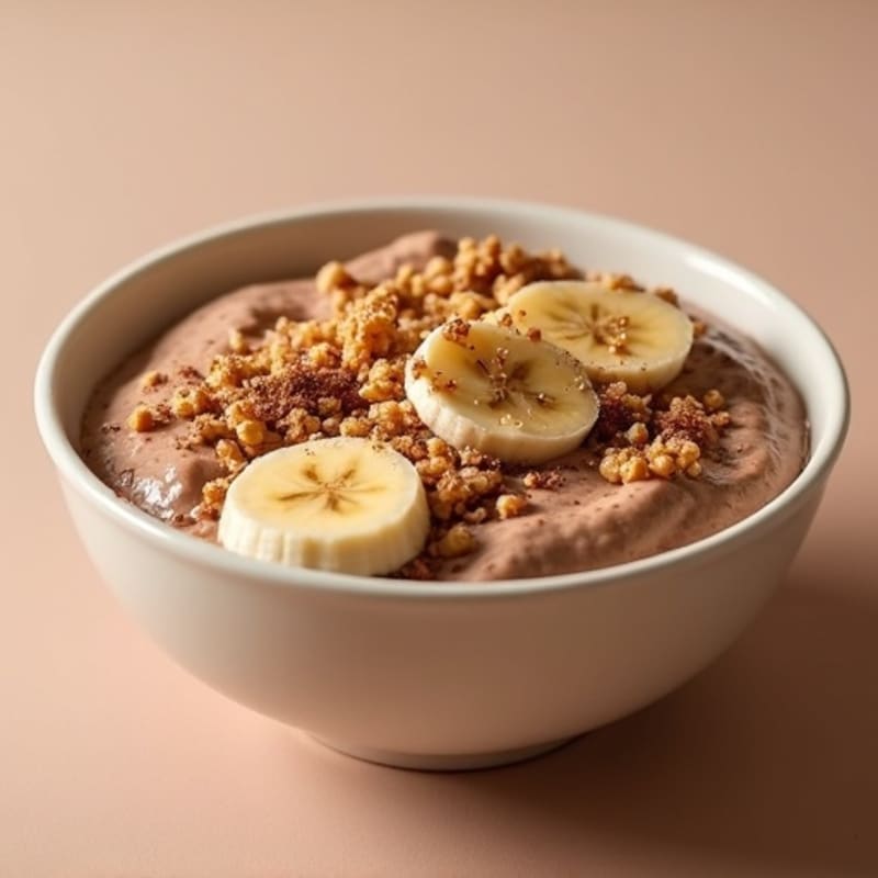 Creamy Chocolate Peanut Butter Protein Smoothie Bowl