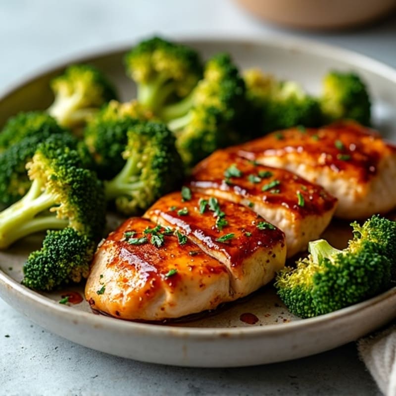 Sheet Pan Teriyaki Chicken with Roasted Broccoli