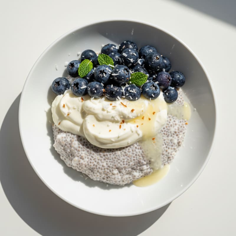 Creamy Coconut Chia Pudding Parfait