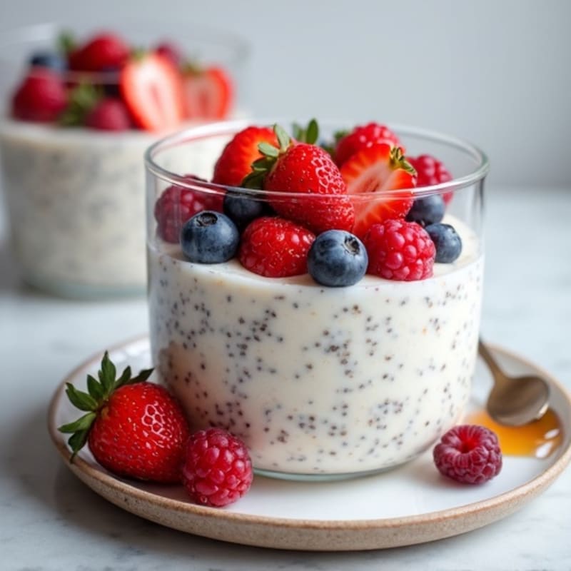 Silky Coconut Chia Pudding with Fresh Berries