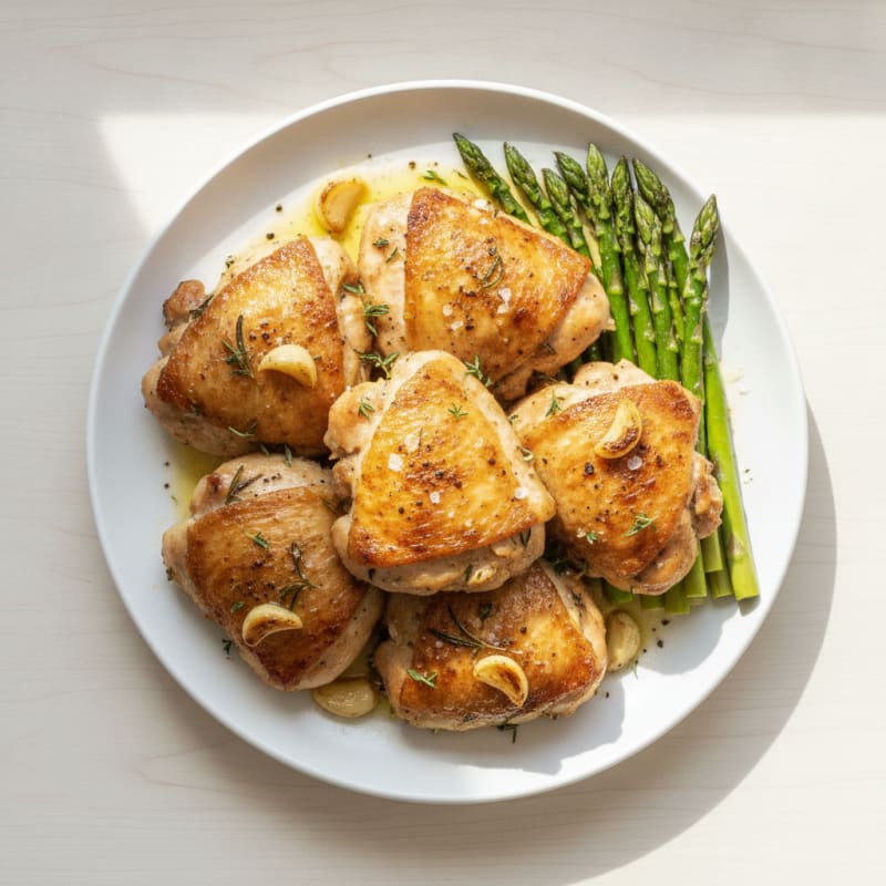 Garlic Herb Roasted Chicken Thighs