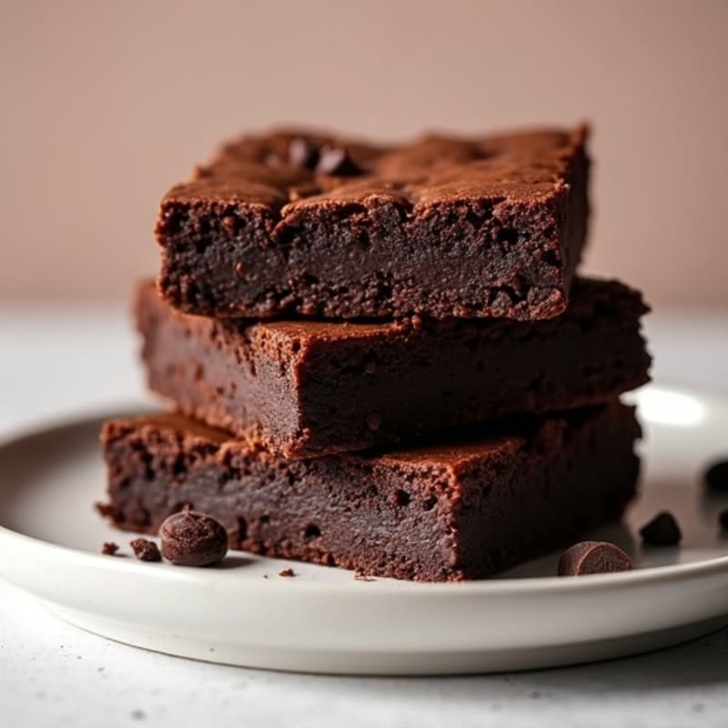 Fudgy Black Bean Brownies with Dark Chocolate
