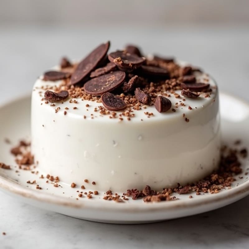 Greek Yogurt Protein Mousse with Dark Chocolate Shavings