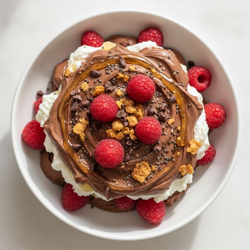 Chocolate Protein Greek Yogurt Parfait