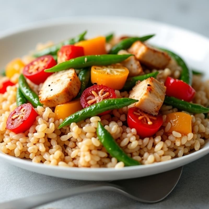 Chicken and Vegetable Brown Rice Stir-Fry