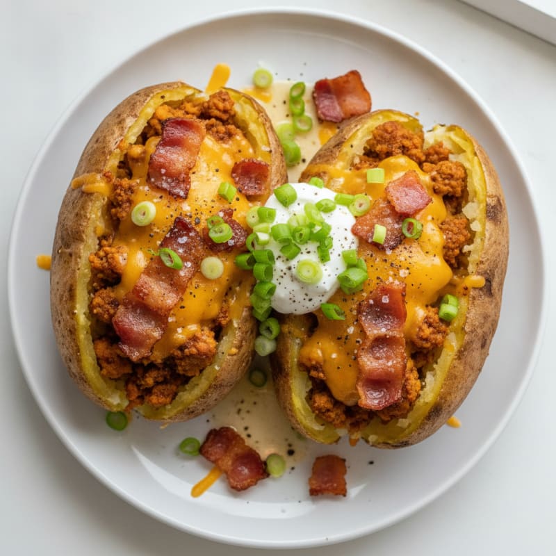Bacon Cheddar Stuffed Potatoes
