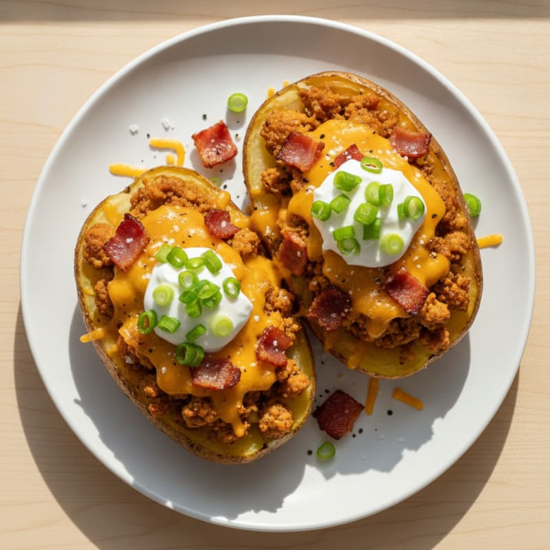 Bacon Cheddar Stuffed Potatoes