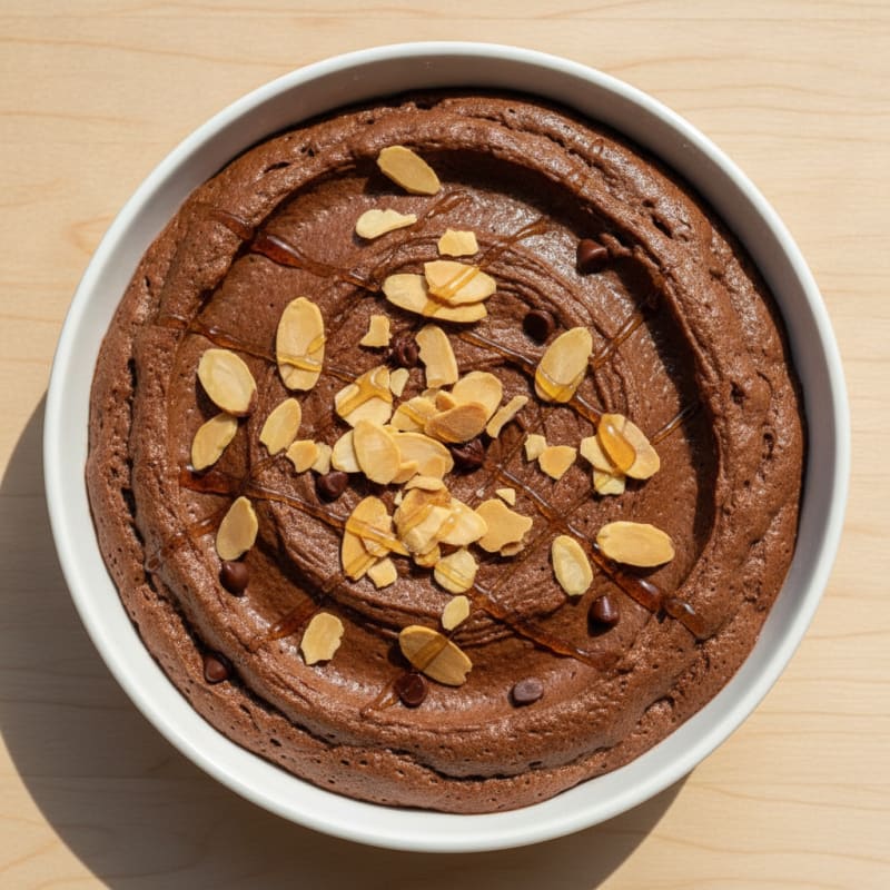 Chocolate Protein Mousse with Silken Tofu and Almond Crunch
