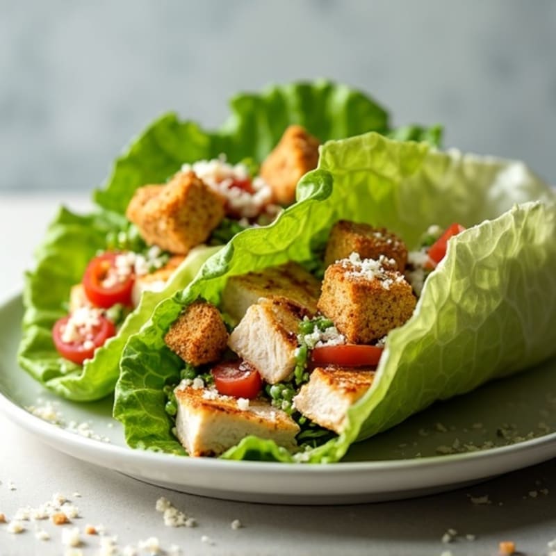Crispy Grilled Chicken Caesar Lettuce Wrap
