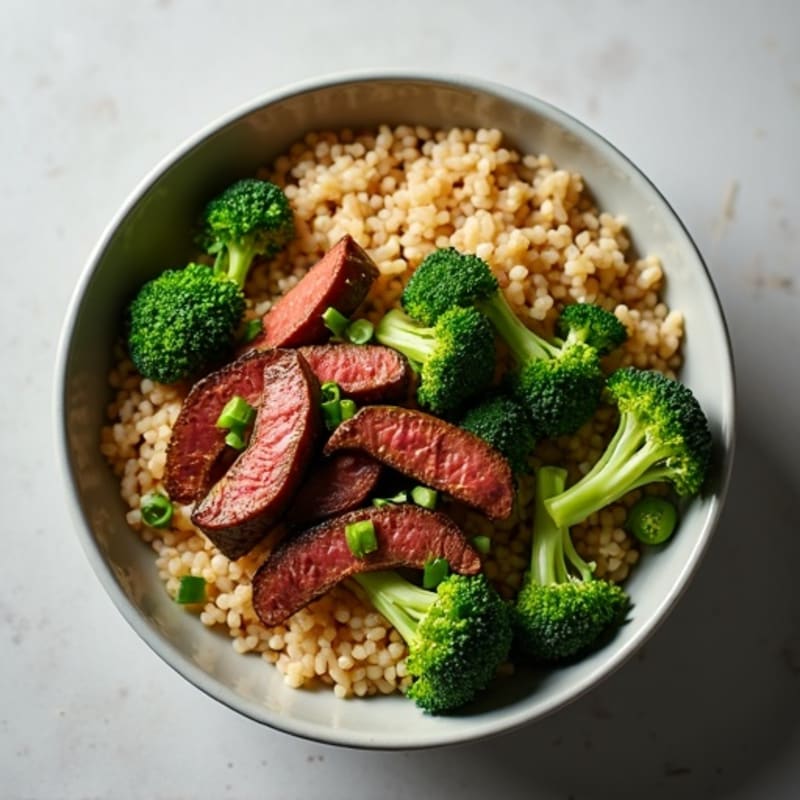 Ginger-Garlic Beef and Broccoli Rice Bowl