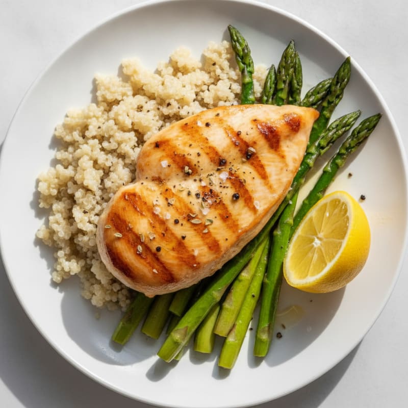 Pan-Seared Chicken with Roasted Asparagus