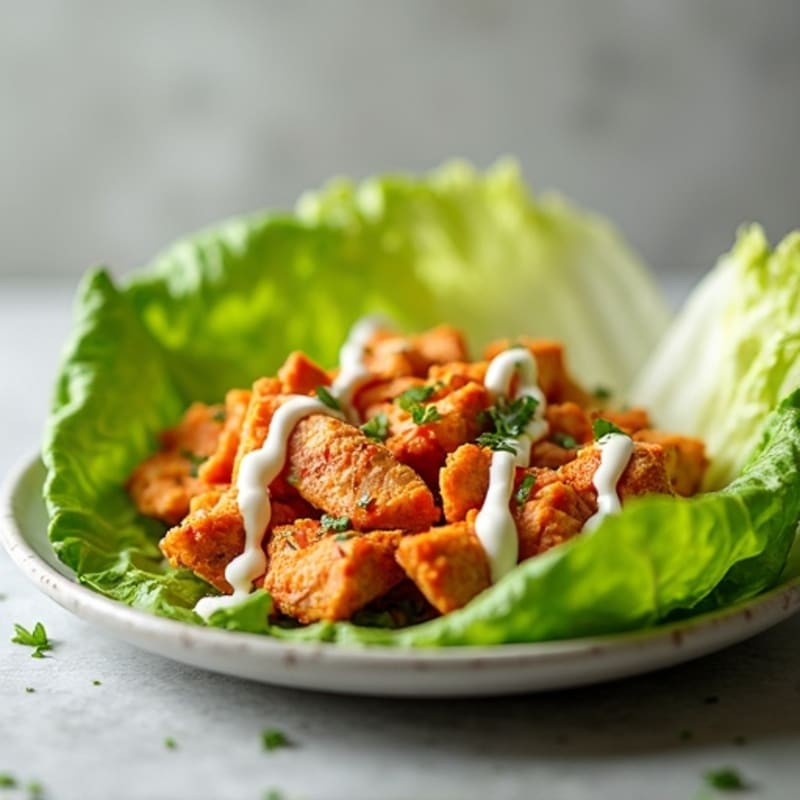 Spicy Buffalo Ranch Chicken Lettuce Wrap
