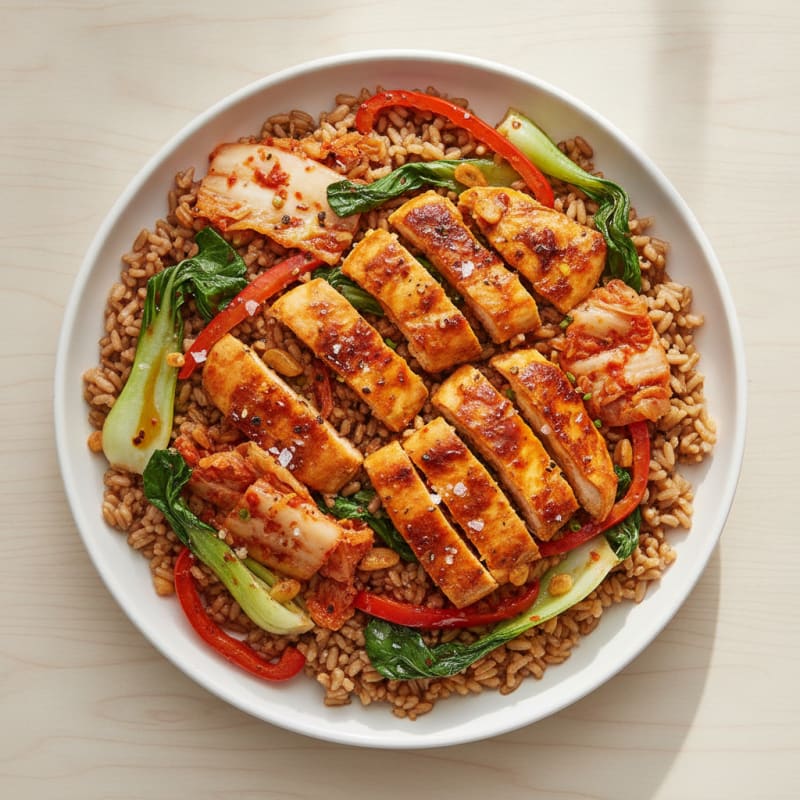 Gochujang Chicken Stir-Fry with Kimchi