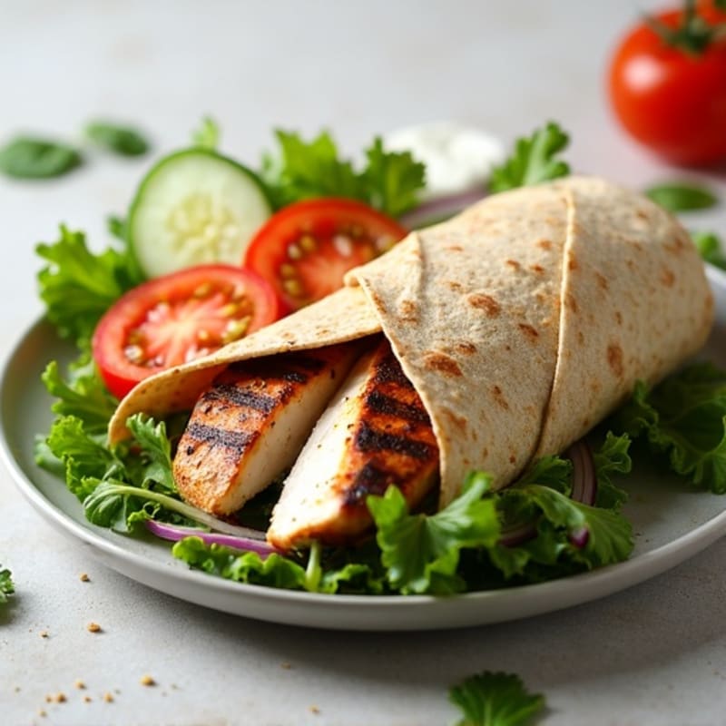 Herb-Grilled Chicken and Fresh Veggie Wrap
