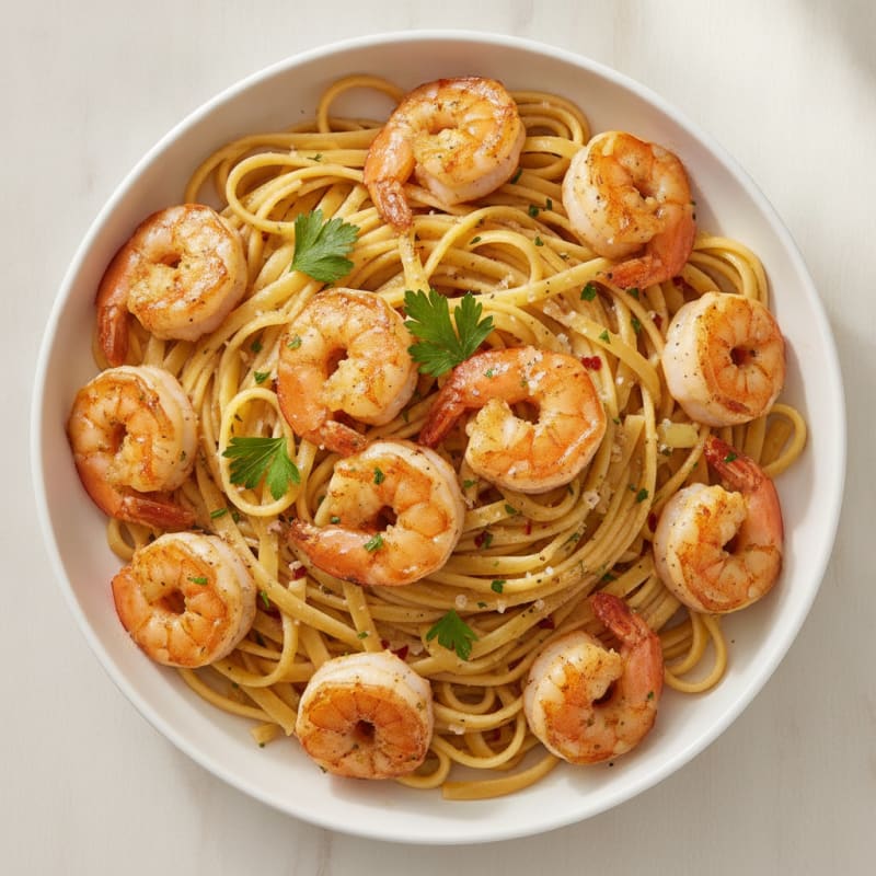 Garlic Butter Shrimp Scampi with Linguine