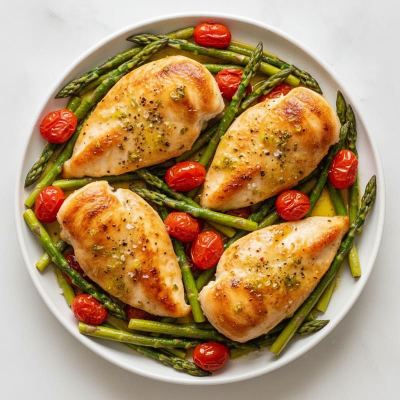 Sheet Pan Lemon Herb Chicken and Asparagus