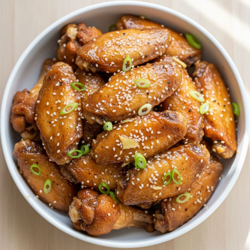 Crispy Honey-Garlic Chicken Wings