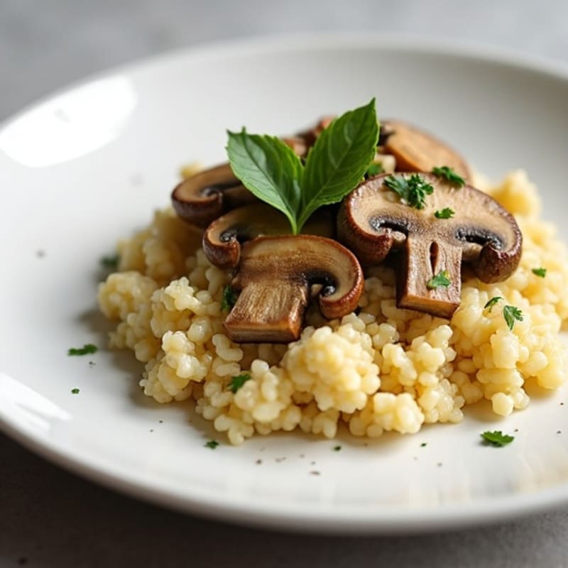 Creamy Wild Mushroom Cauliflower Risotto