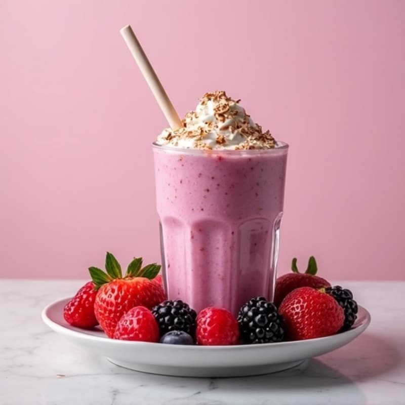 Creamy Berry Oats Smoothie