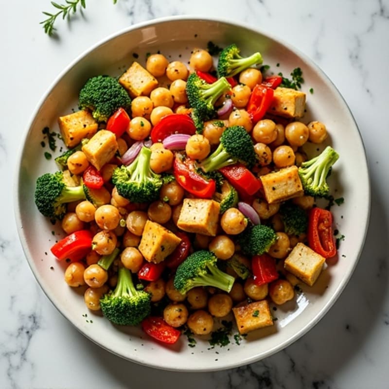 Sheet Pan Roasted Vegetables and Crispy Chickpeas with Fresh Herbs