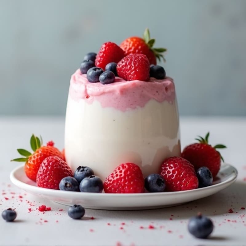 Silky Protein Yogurt Mousse with Mixed Berries