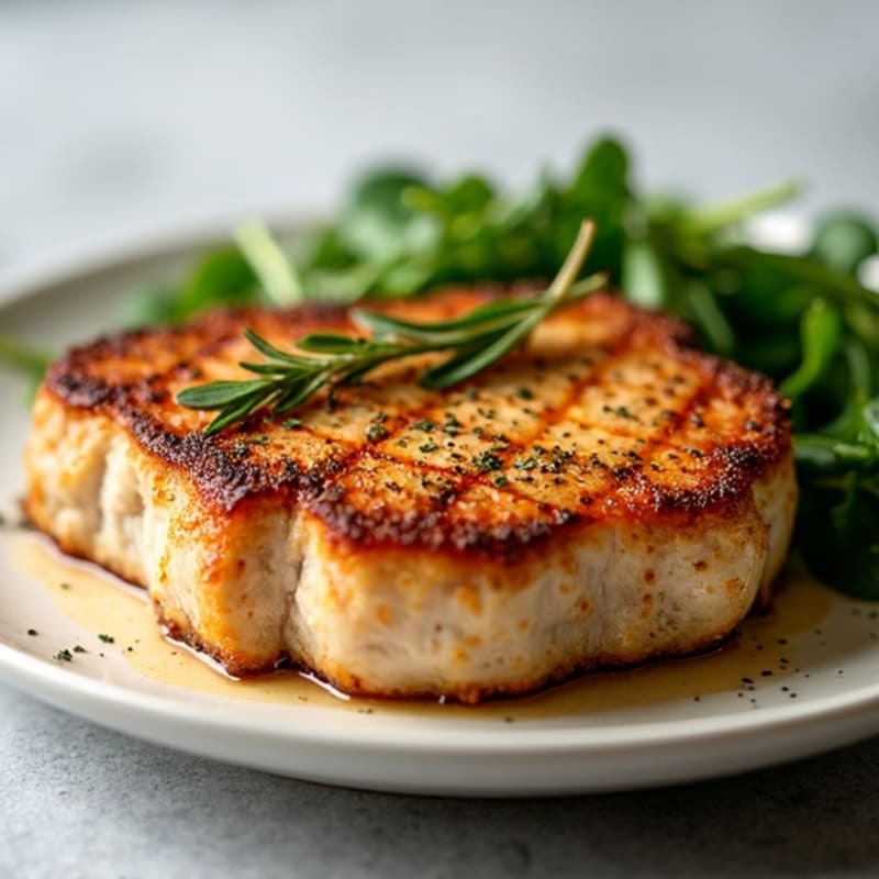 Herb-Crusted Pan Seared Pork Chops