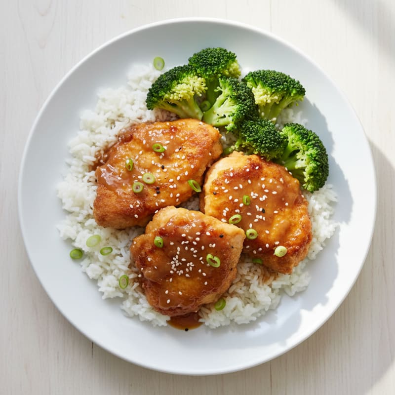 Crispy Teriyaki Glazed Chicken Thighs