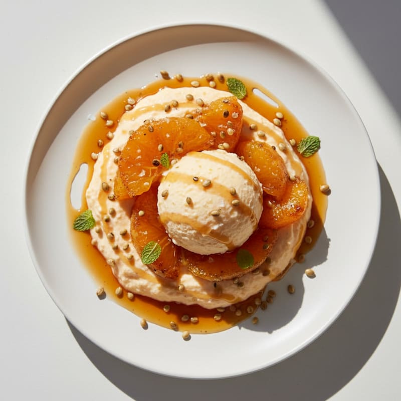 Zesty Caramelized Naartjie Sorbet Delight