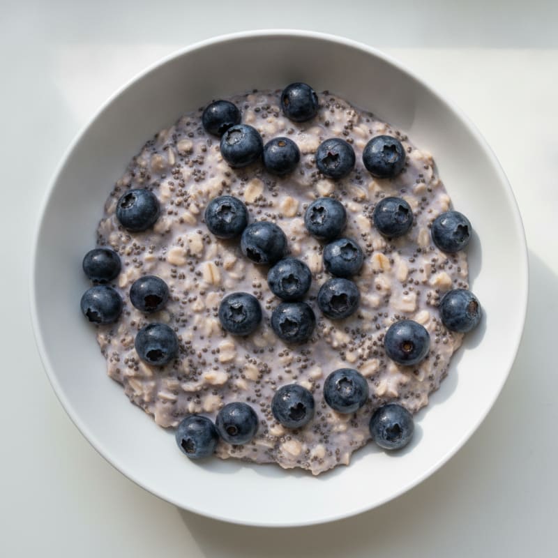 Blueberry Chia Seed Overnight Oats