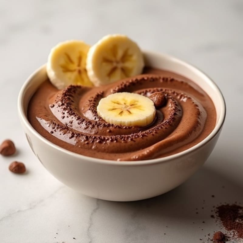 Chocolate Protein Pudding with Peanut Butter Swirl