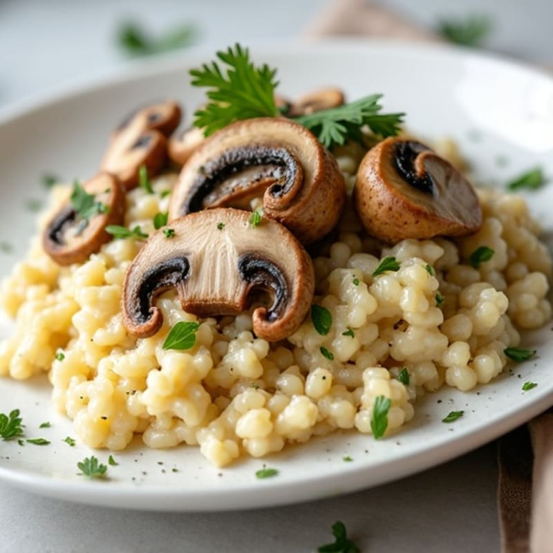 Creamy Wild Mushroom Cauliflower Risotto