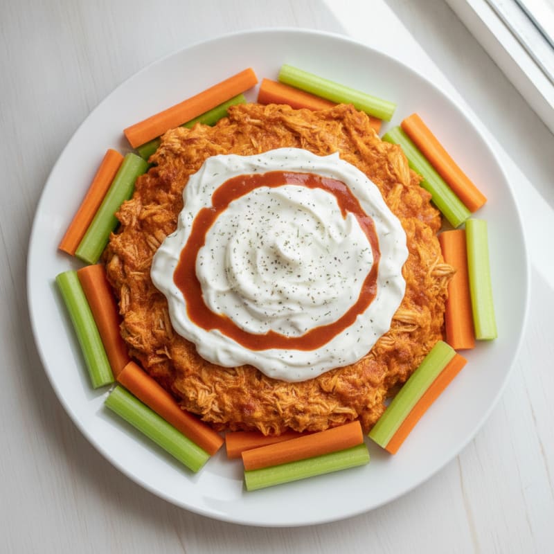 Buffalo Chicken Dip with Creamy Ranch
