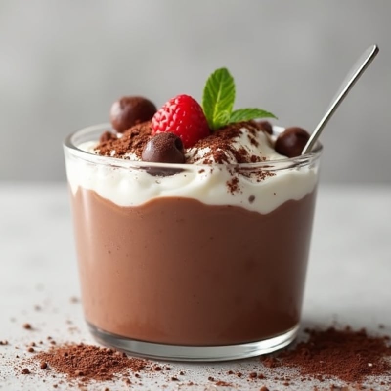 Silky Chocolate Protein Pudding with Chia Seeds