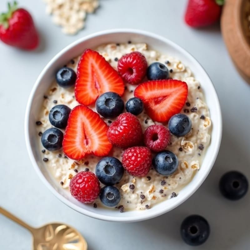 Vanilla-Berry Protein Overnight Oats