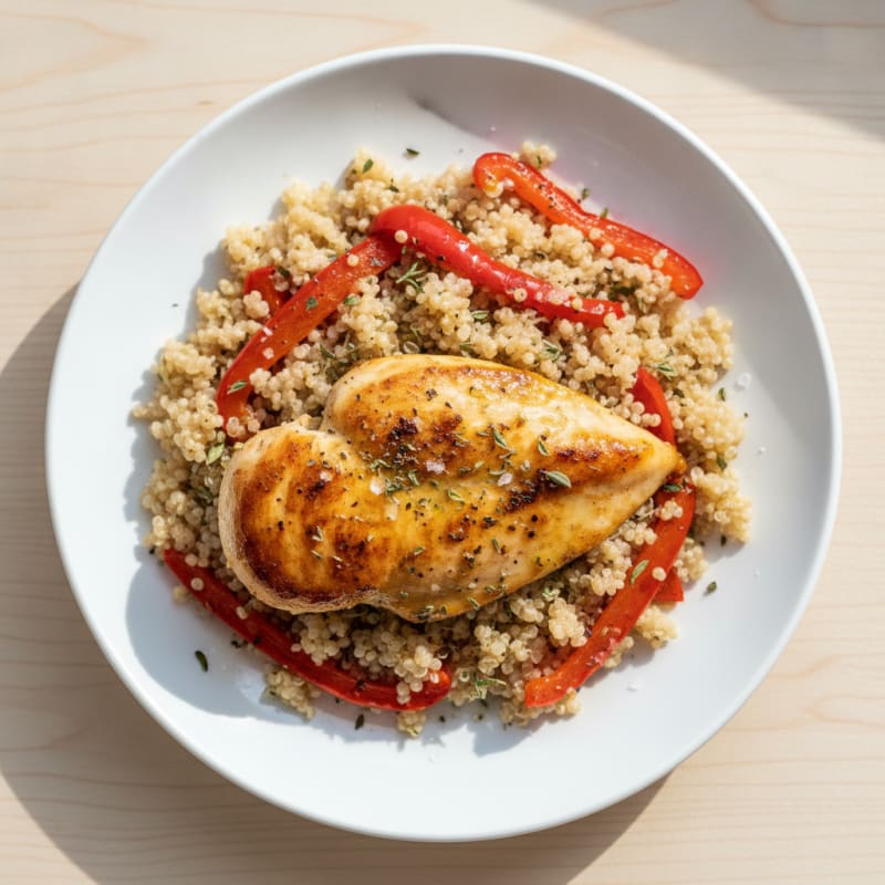 Herb Chicken Roasted Pepper Quinoa