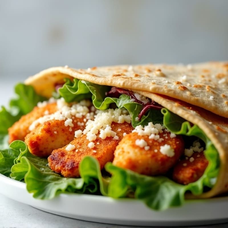 Crispy Chicken Caesar Wraps