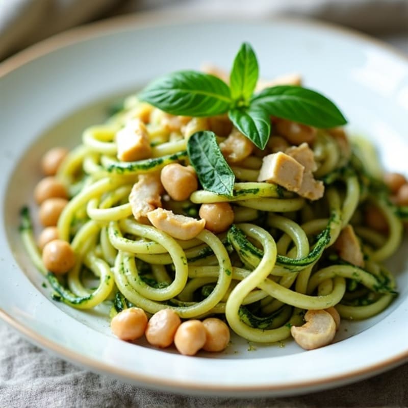 Creamy Vegan Pesto Zucchini Noodles