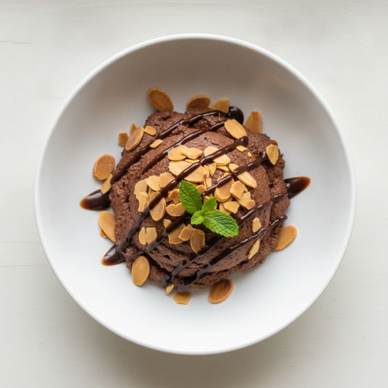 Silky Chocolate Protein Pudding with Almonds